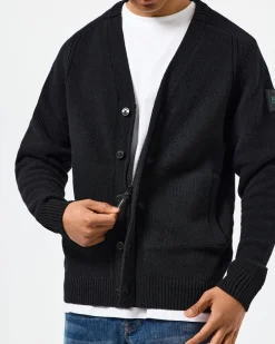 Lauda Knitted Wool Cardigan Black