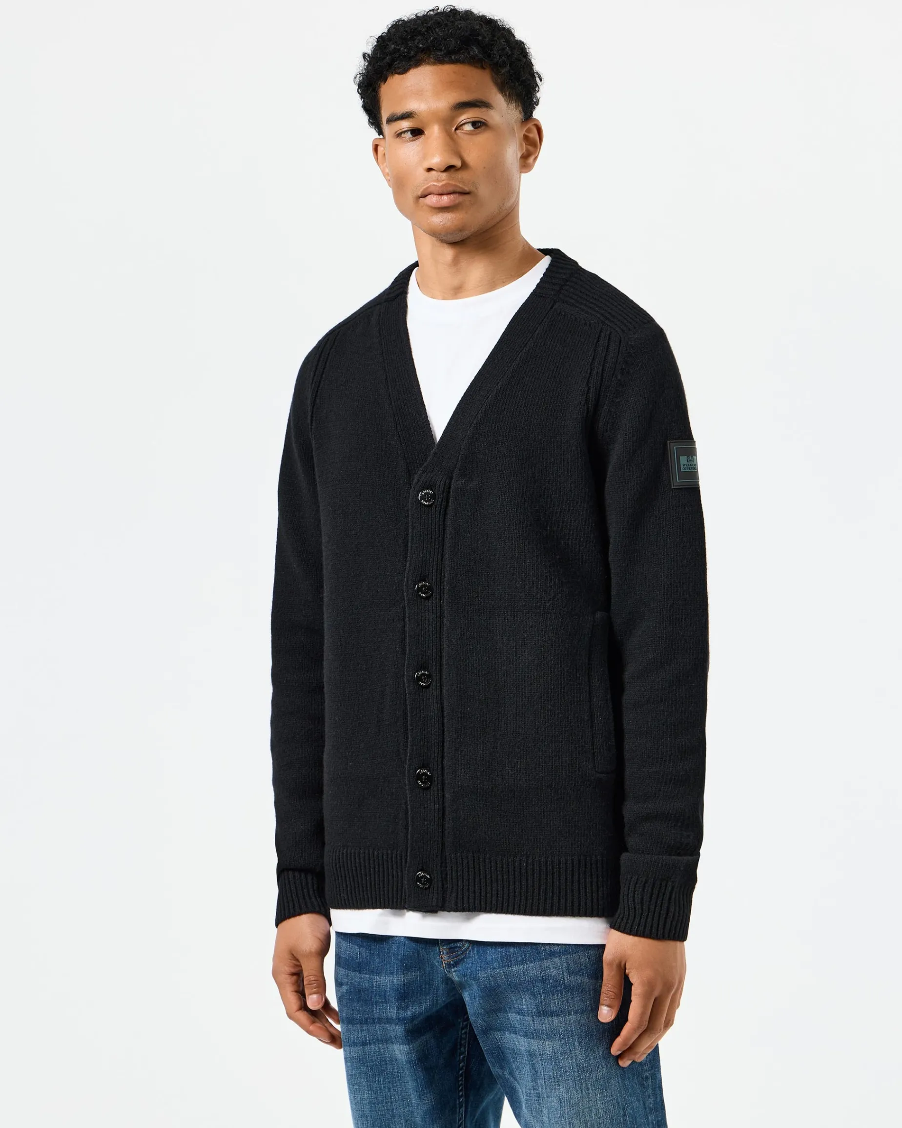 Lauda Knitted Wool Cardigan Black