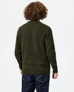Lauda Knitted Wool Cardigan Castle Green