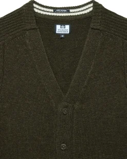 Lauda Knitted Wool Cardigan Castle Green