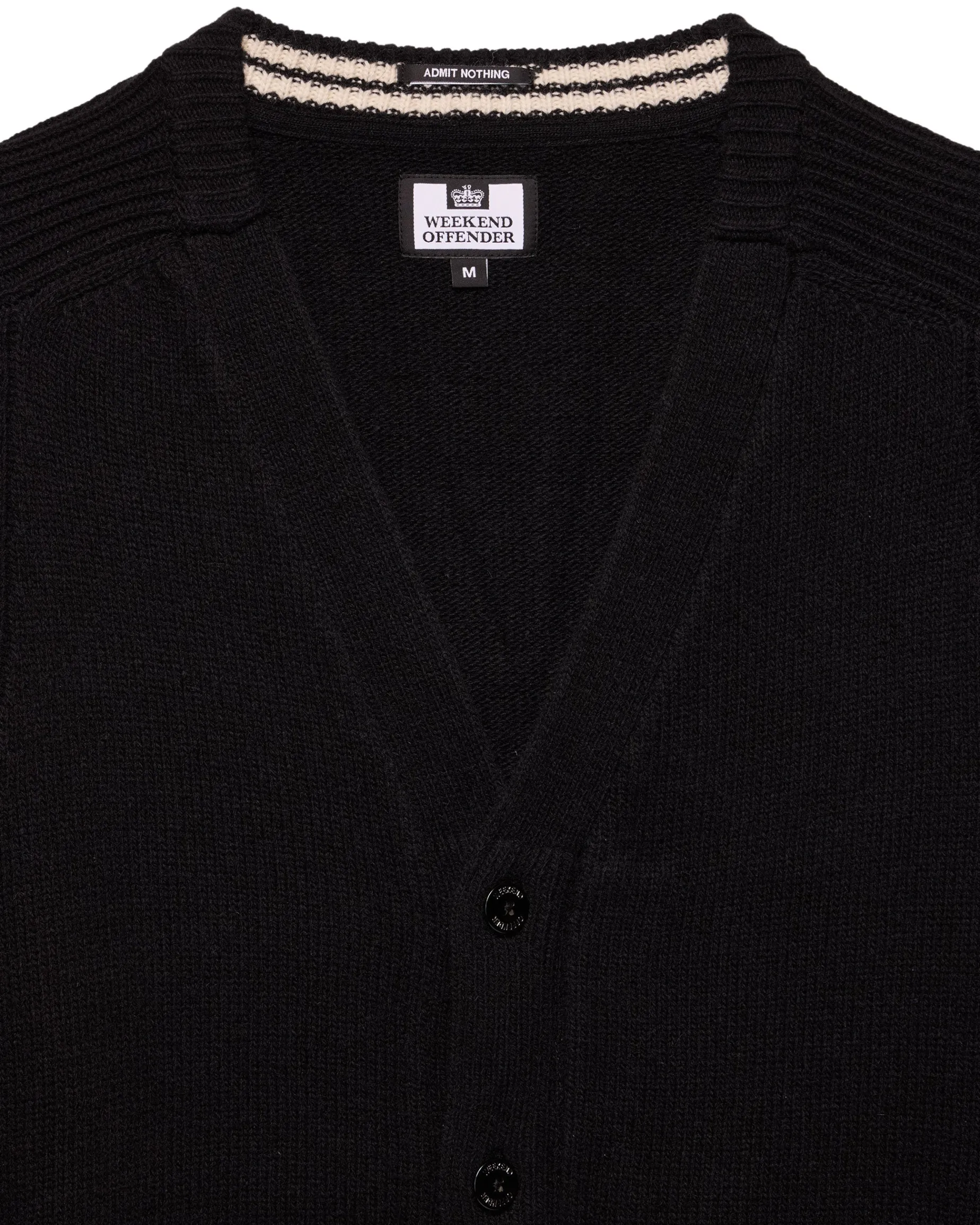 Lauda Knitted Wool Cardigan Black