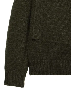 Lauda Knitted Wool Cardigan Castle Green