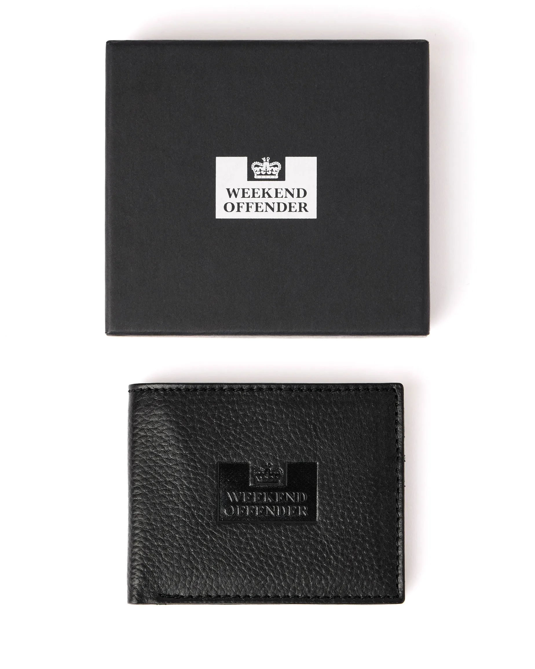 Leather Billfold Wallet With Gift Box Black