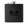 Leather Hip Flask With Gift Box Black