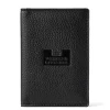 Leather Passport Holder With Gift Box Black