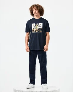 Leo Gregory Graphic T-Shirt Navy