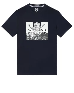 Leo Gregory Mono Graphic T-Shirt Navy
