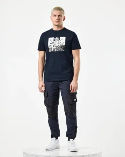 Leo Gregory Mono Graphic T-Shirt Navy