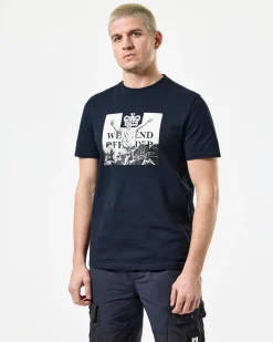 Leo Gregory Mono Graphic T-Shirt Navy