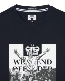 Leo Gregory Mono Graphic T-Shirt Navy