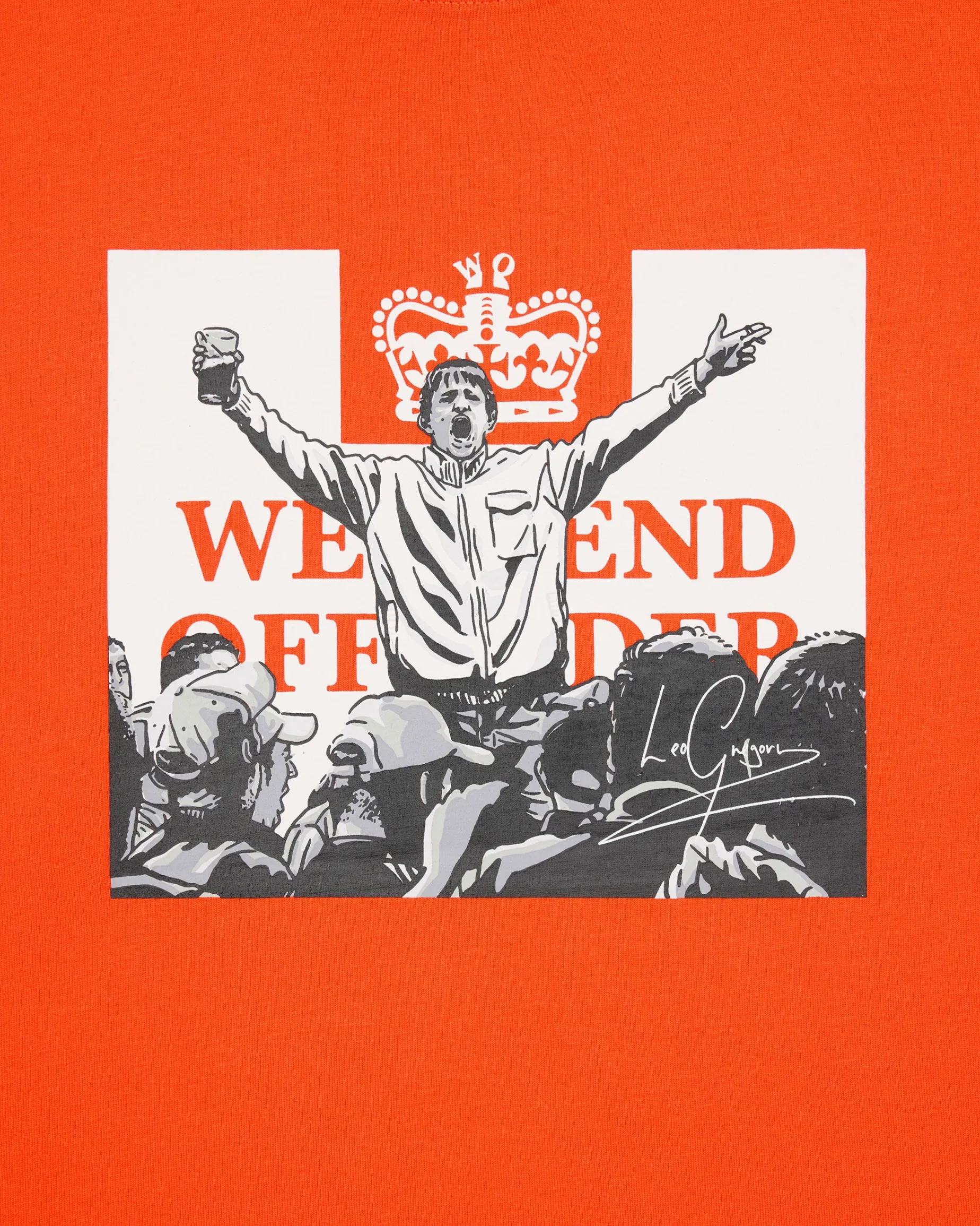 Leo Gregory Mono Graphic T-Shirt Pure Orange