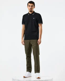 Levanto Polo Shirt Black/Bark Brown