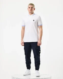 Levanto Polo Shirt White/Cornflower Blue