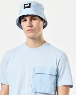 Long Beach Blvd Bucket Hat Ocean Wave Blue