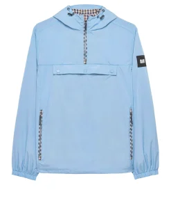 Manaus Check Over Head Jacket Sea Marine Blue