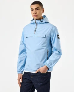 Manaus Check Over Head Jacket Sea Marine Blue