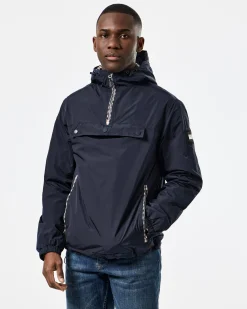 Manaus Check Over Head Jacket Navy