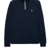 Matisa Quarter Zip Sweatshirt Navy/Mid House Check