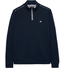 Matisa Quarter Zip Sweatshirt Navy/Mid House Check