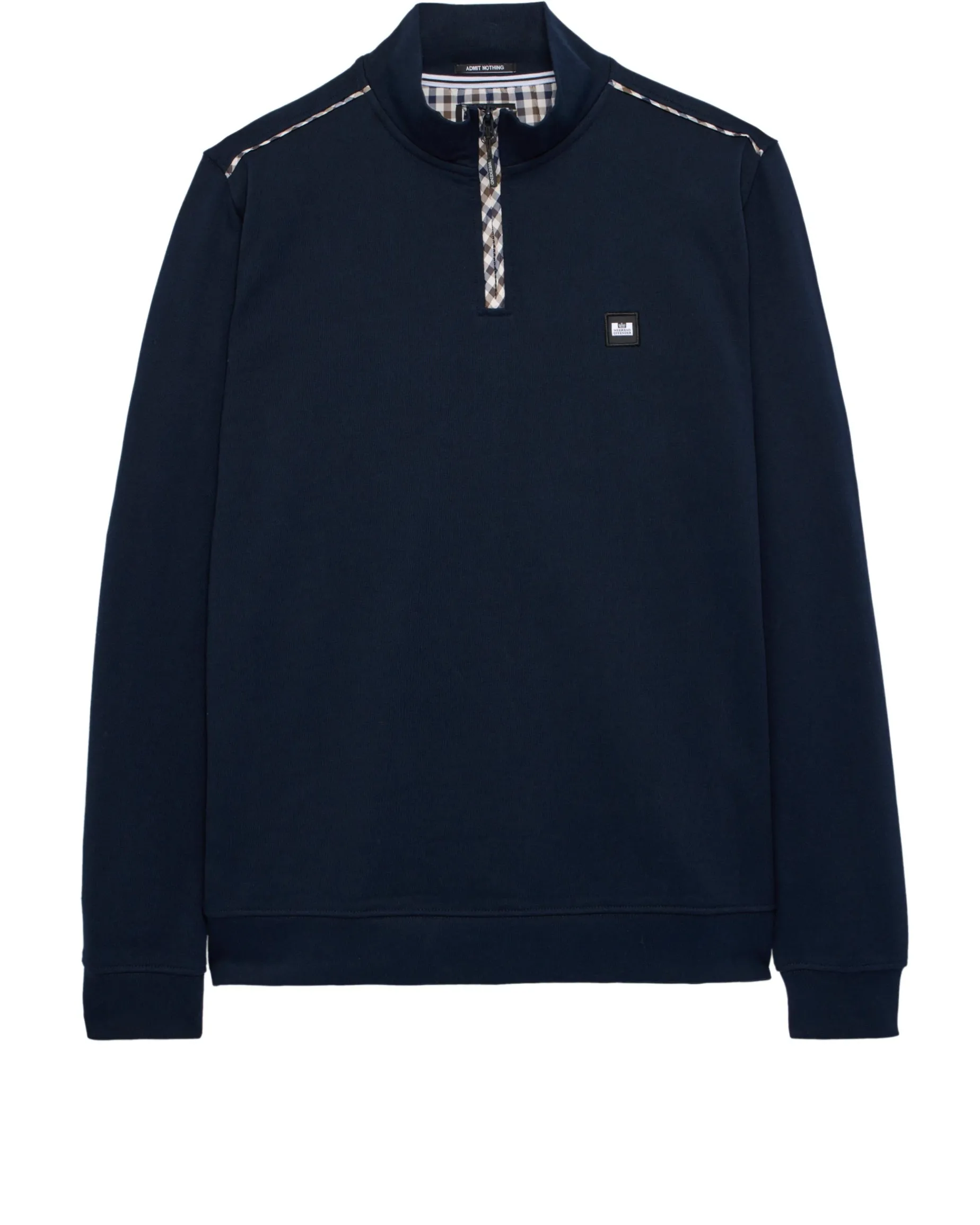 Matisa Quarter Zip Sweatshirt Navy/Mid House Check
