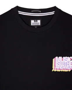 Music Is The Answer Graphic T-Shirt Black