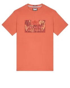 Noda Camo T-Shirt Uluru Orange Rain Camo