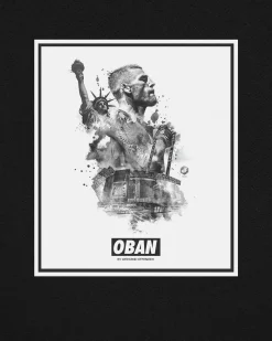 Oban Elliott Graphic T-Shirt Black