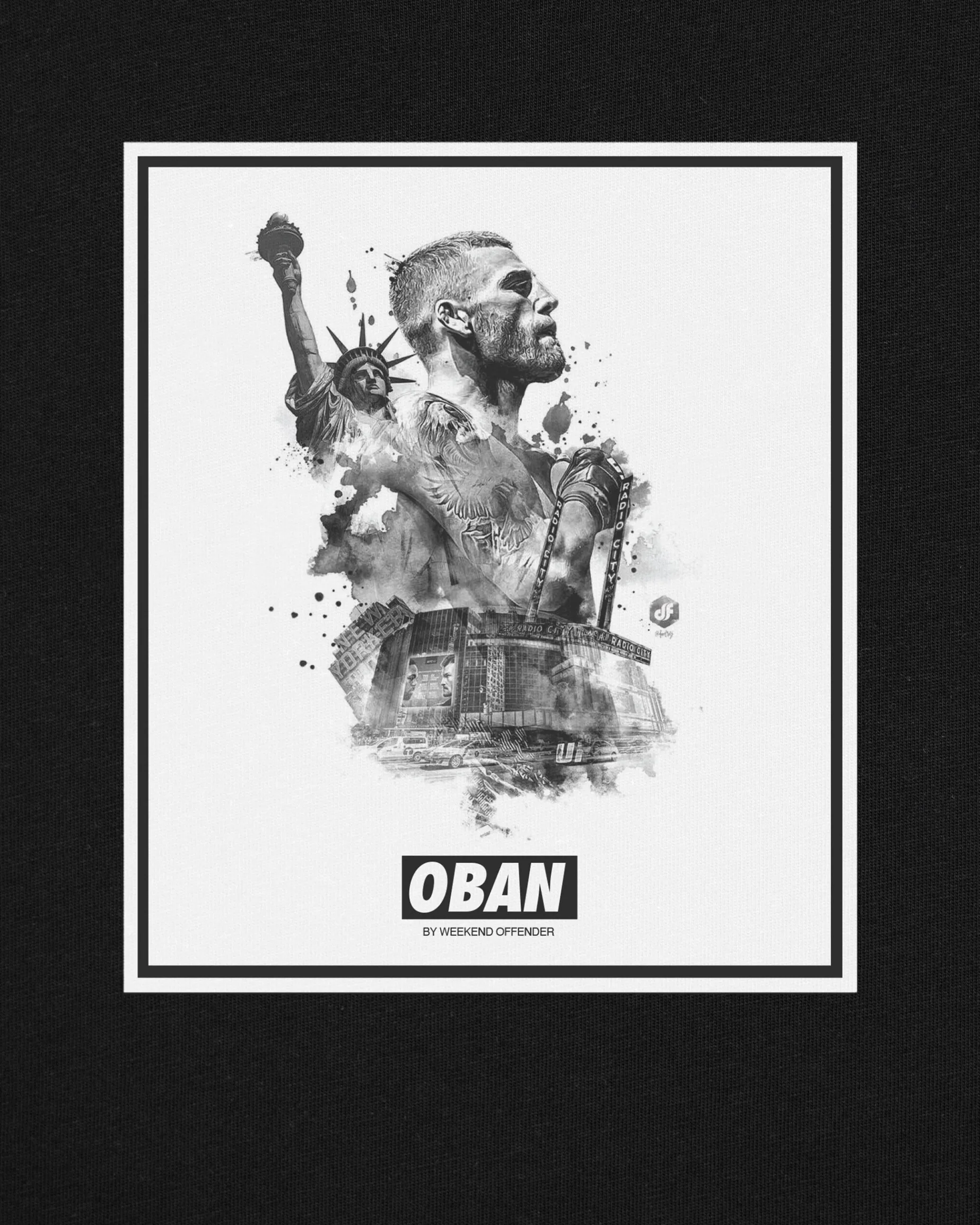 Oban Elliott Graphic T-Shirt Black