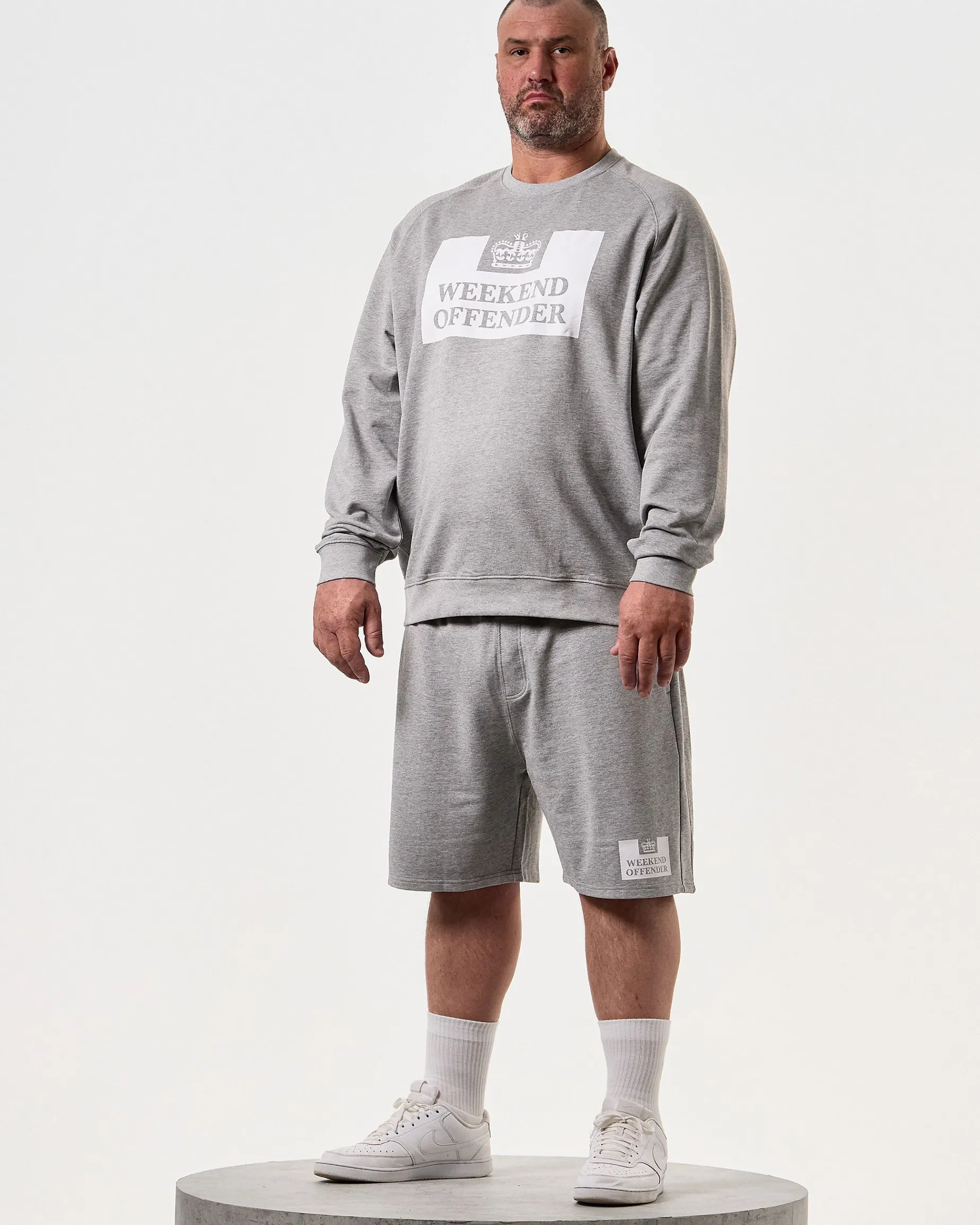 Plus Size - Action Classic Shorts Grey Marl