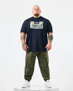 Plus Size - Badman Graphic T-Shirt Navy