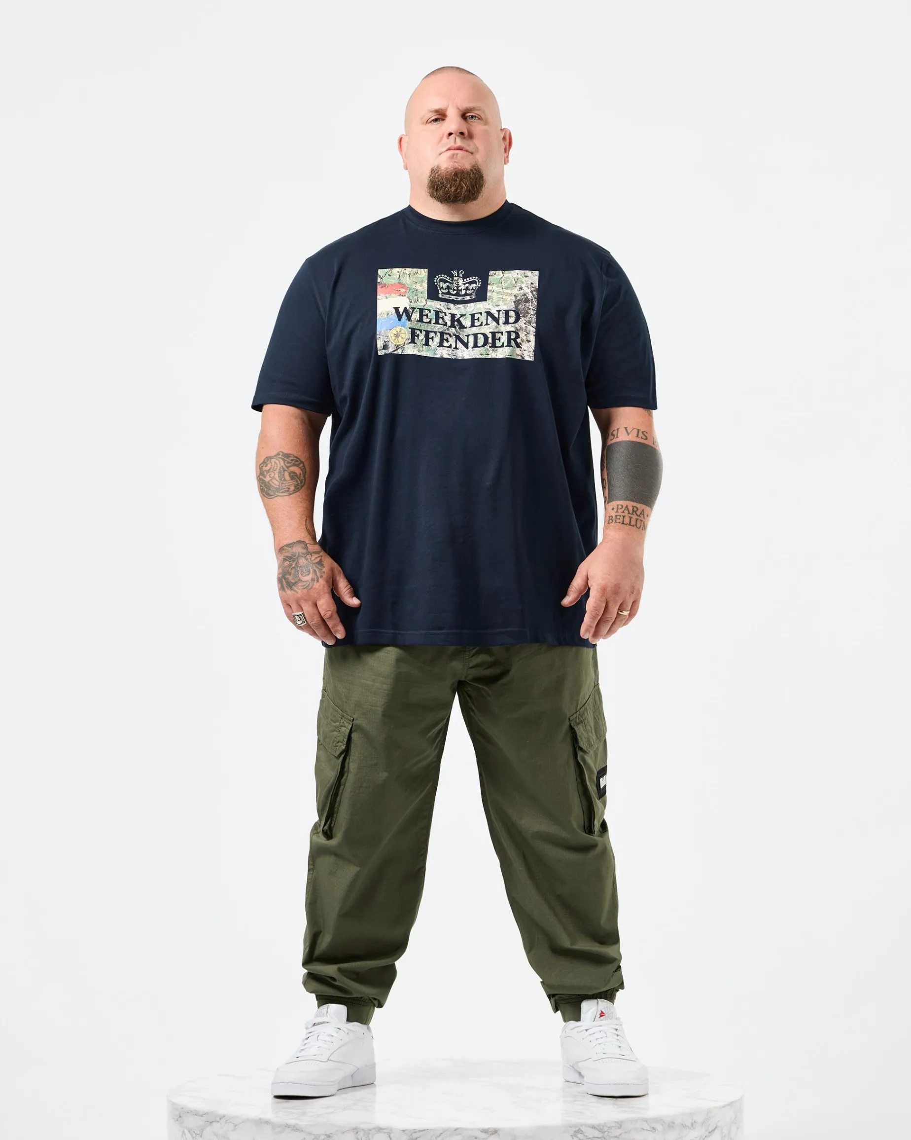 Plus Size - Badman Graphic T-Shirt Navy