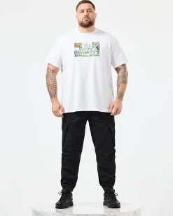 Plus Size - Badman Graphic T-Shirt White