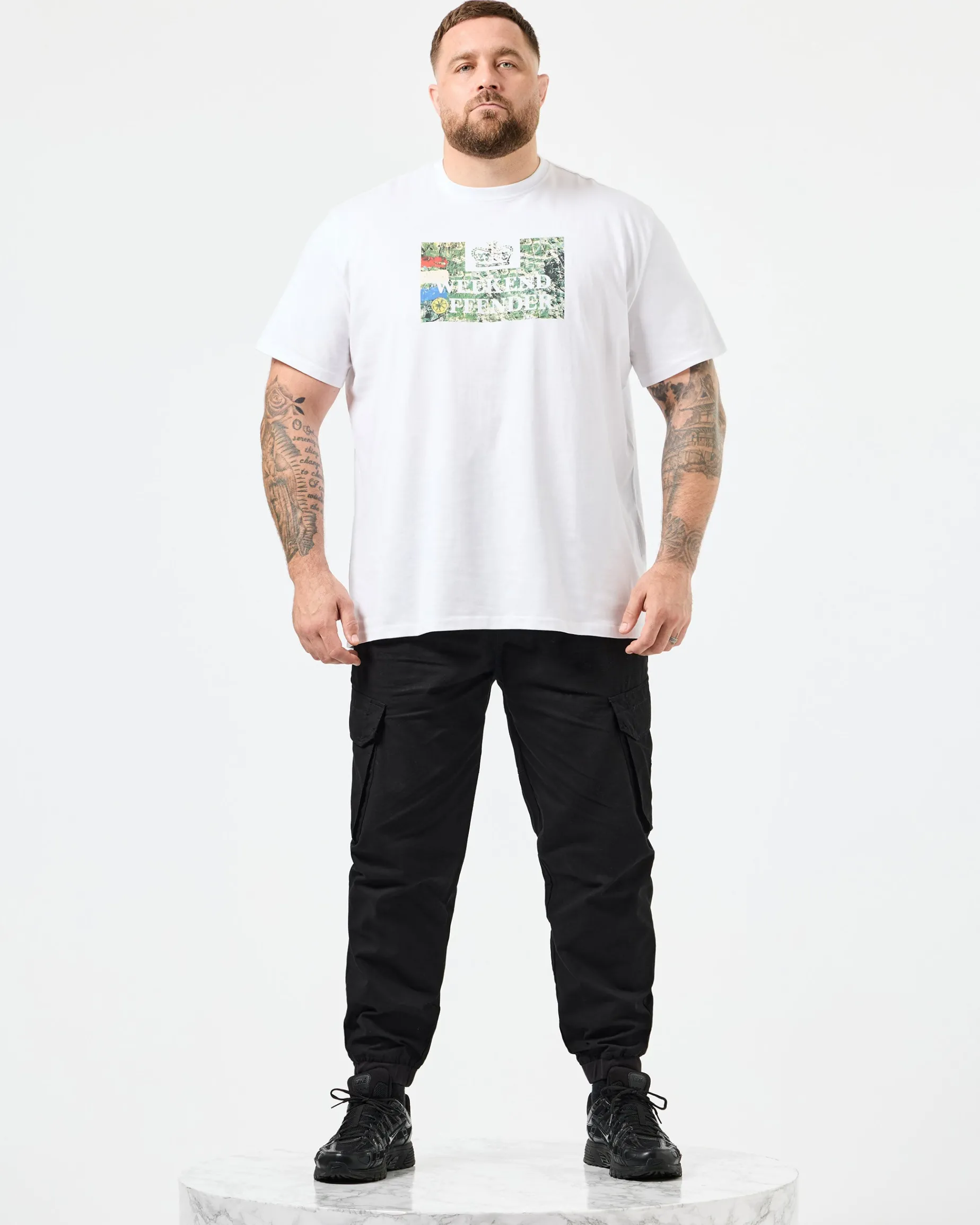 Plus Size - Badman Graphic T-Shirt White