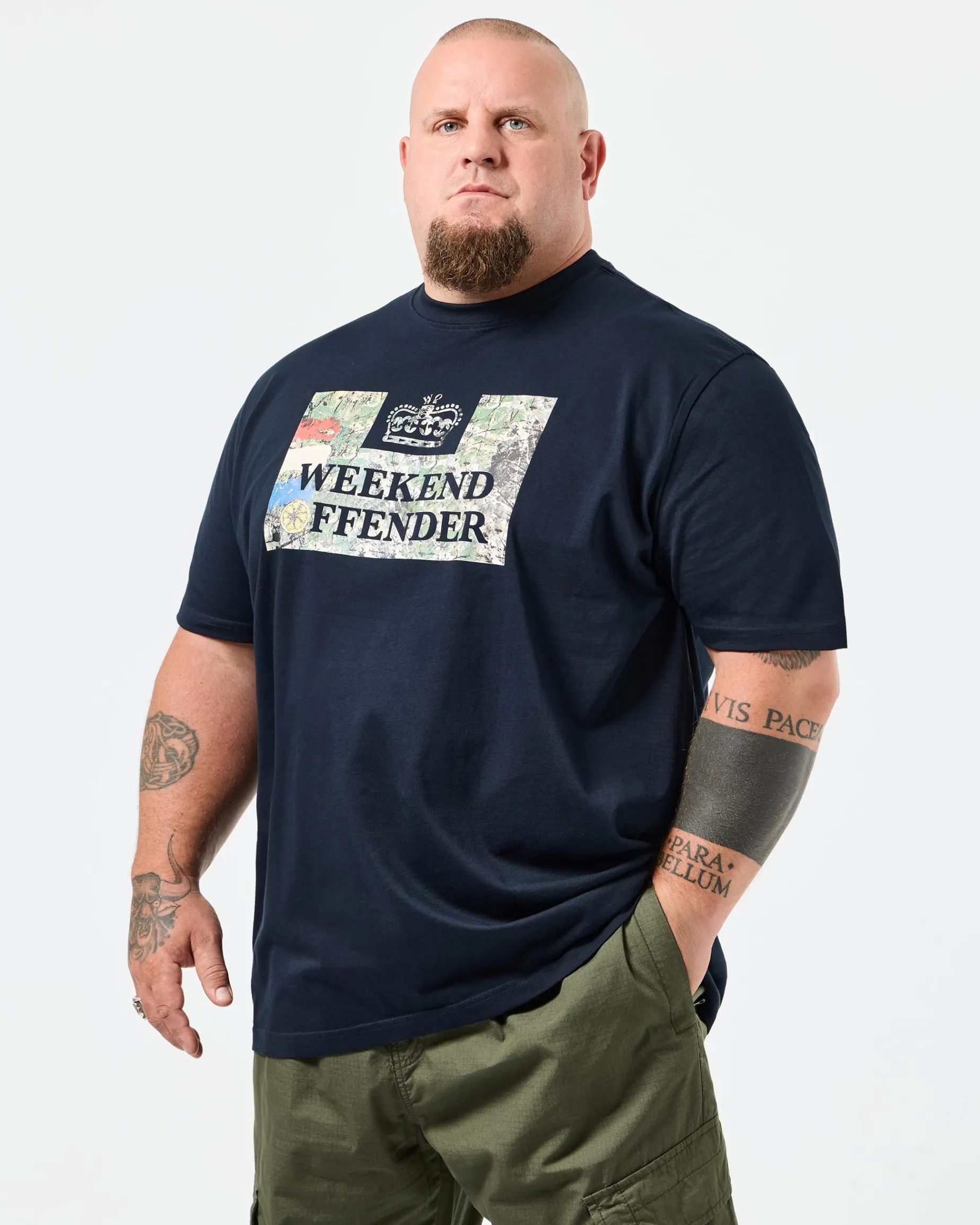Plus Size - Badman Graphic T-Shirt Navy