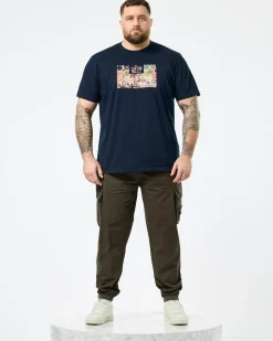 Plus Size - Caps Graphic T-Shirt Navy