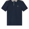 Plus Size - Costa Polo Shirt Navy/Mid House Check