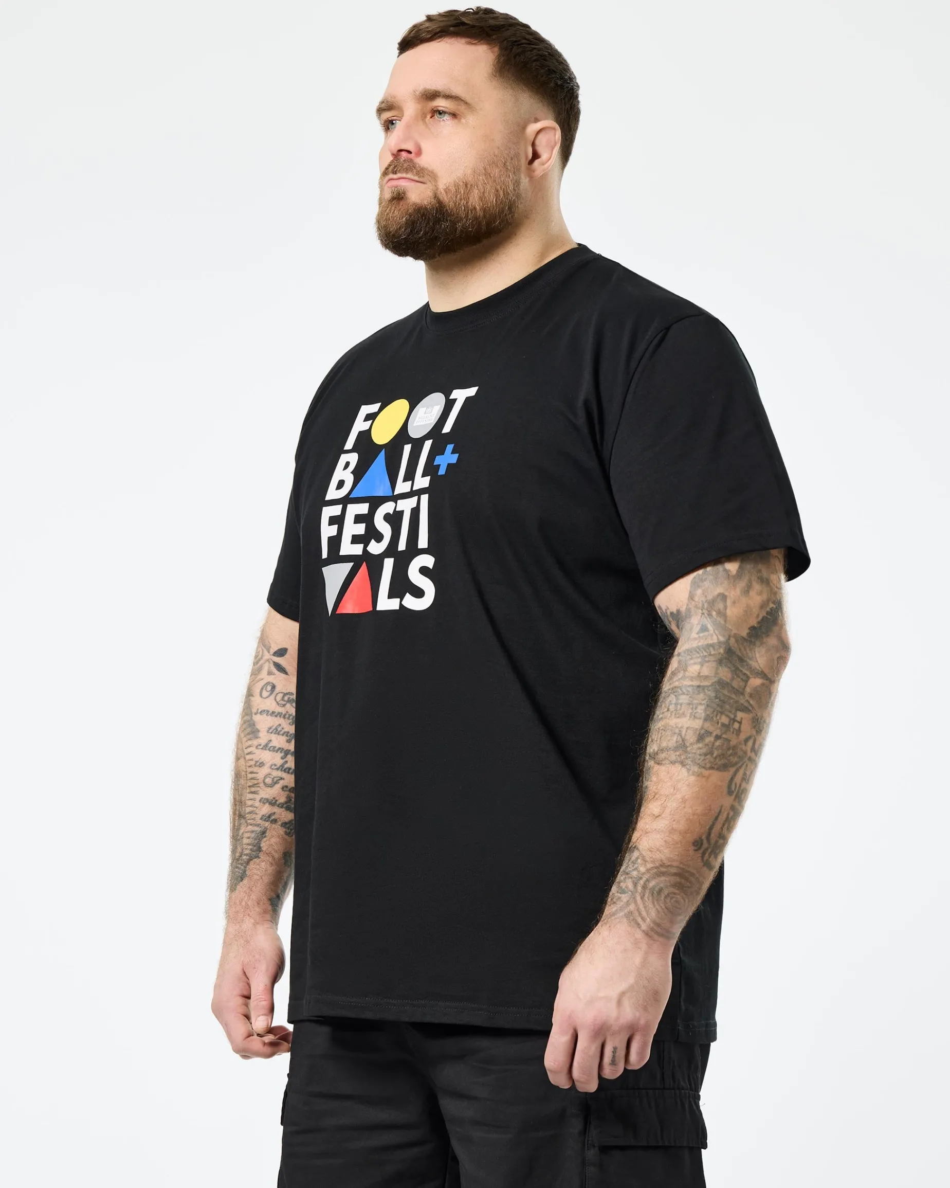 Plus Size - Football + Festivals Graphic T-Shirt Black