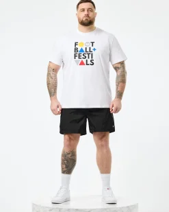 Plus Size - Football + Festivals Graphic T-Shirt White