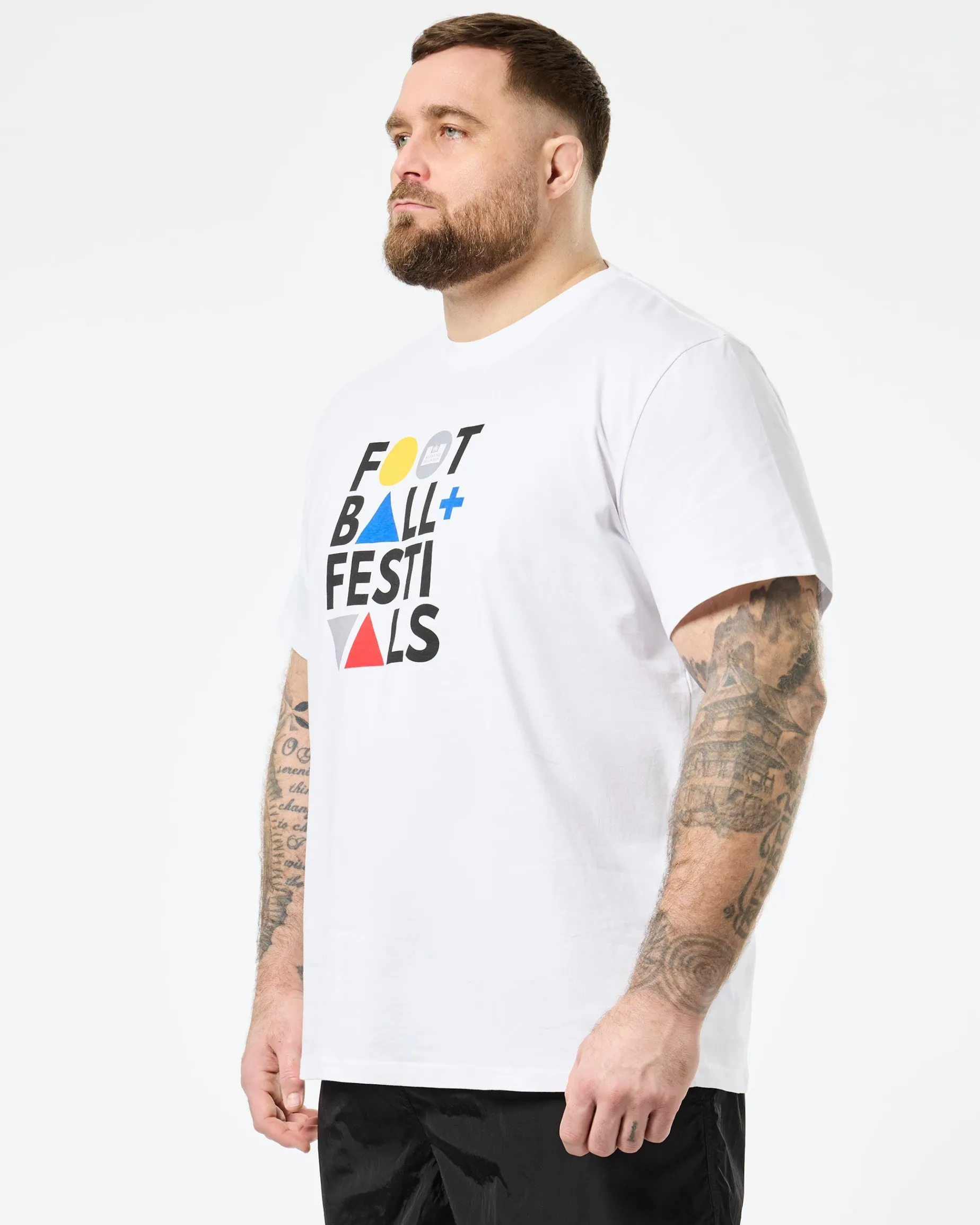 Plus Size - Football + Festivals Graphic T-Shirt White