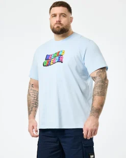 Plus Size - Hallelujah Graphic T-Shirt Ocean Wave Blue
