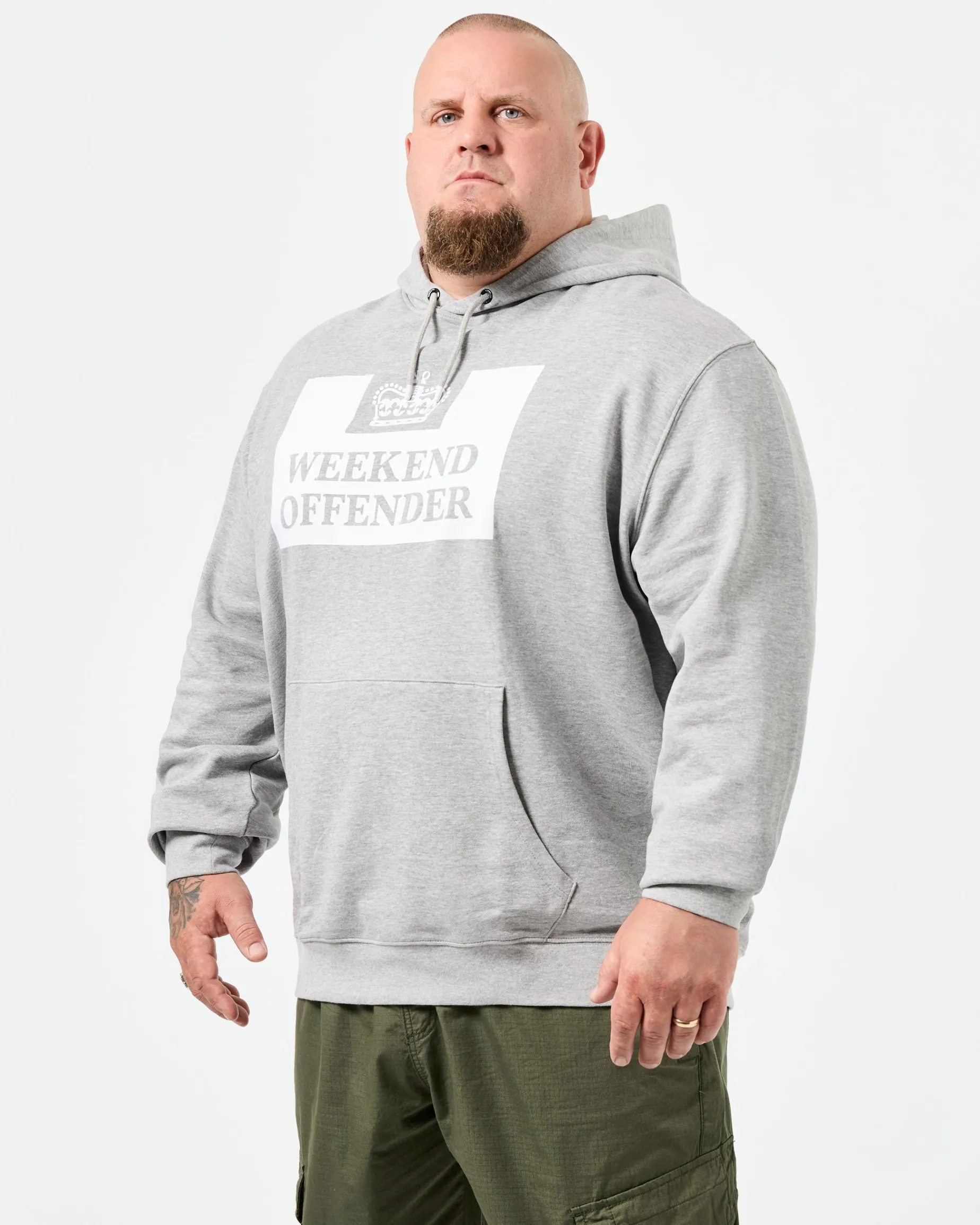 Plus Size - HM Service Classic Hoodie Grey Marl