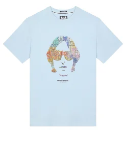 Plus Size - Kinky Afro Graphic T-Shirt Ocean Wave Blue