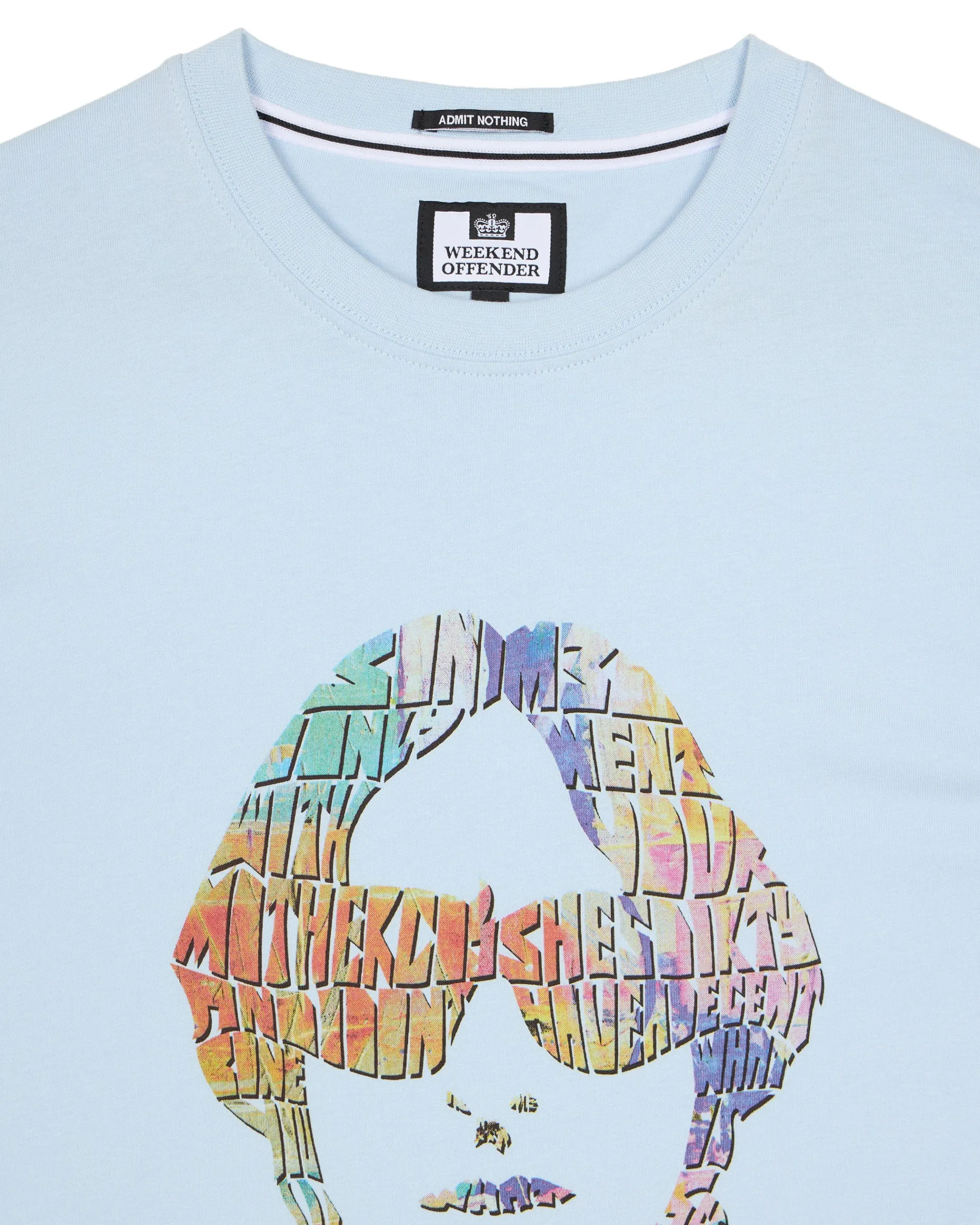 Plus Size - Kinky Afro Graphic T-Shirt Ocean Wave Blue