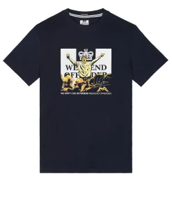 Plus Size - Leo Gregory Graphic T-Shirt Navy