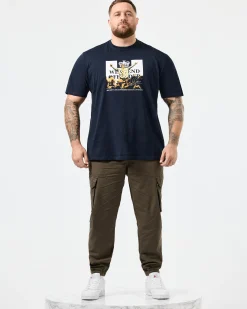 Plus Size - Leo Gregory Graphic T-Shirt Navy