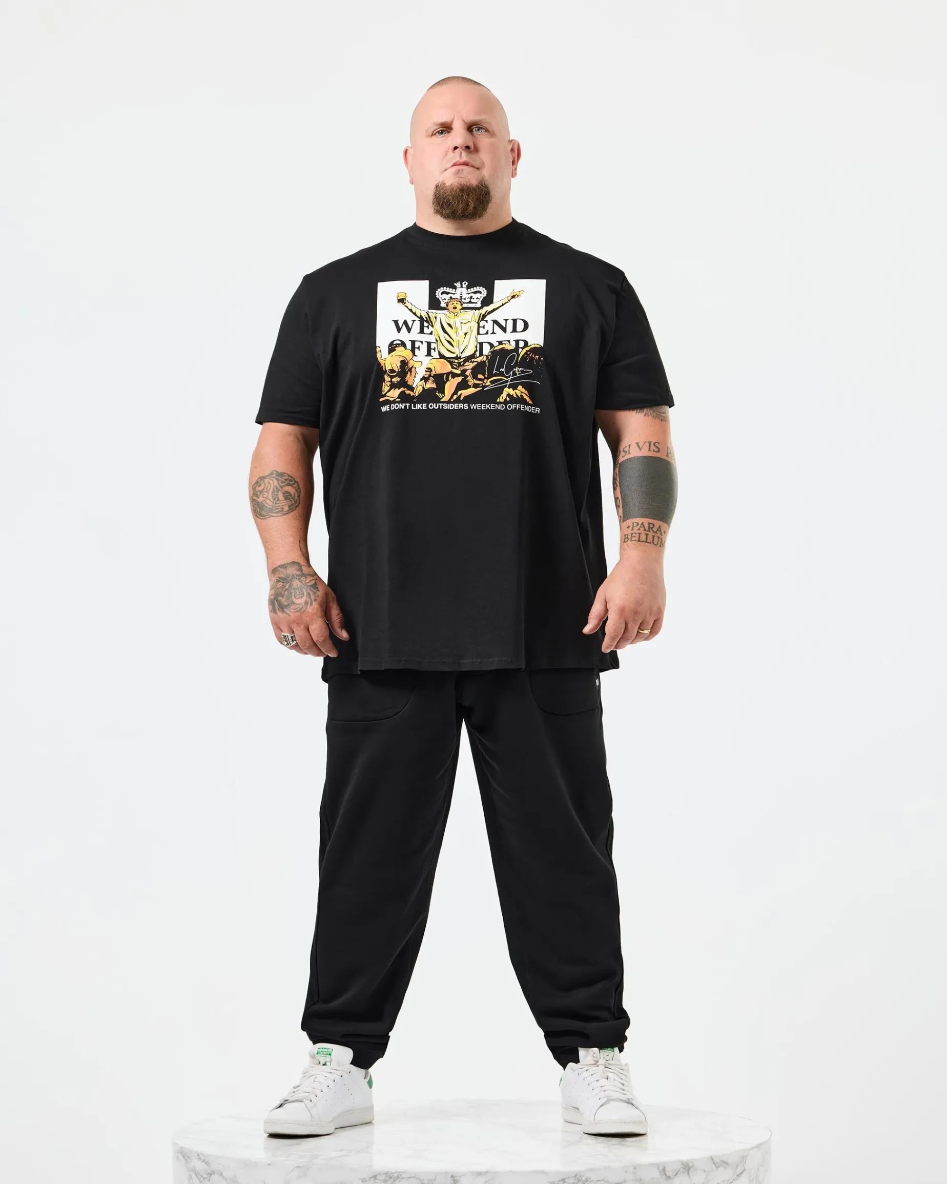 Plus Size - Leo Gregory Graphic T-Shirt Black