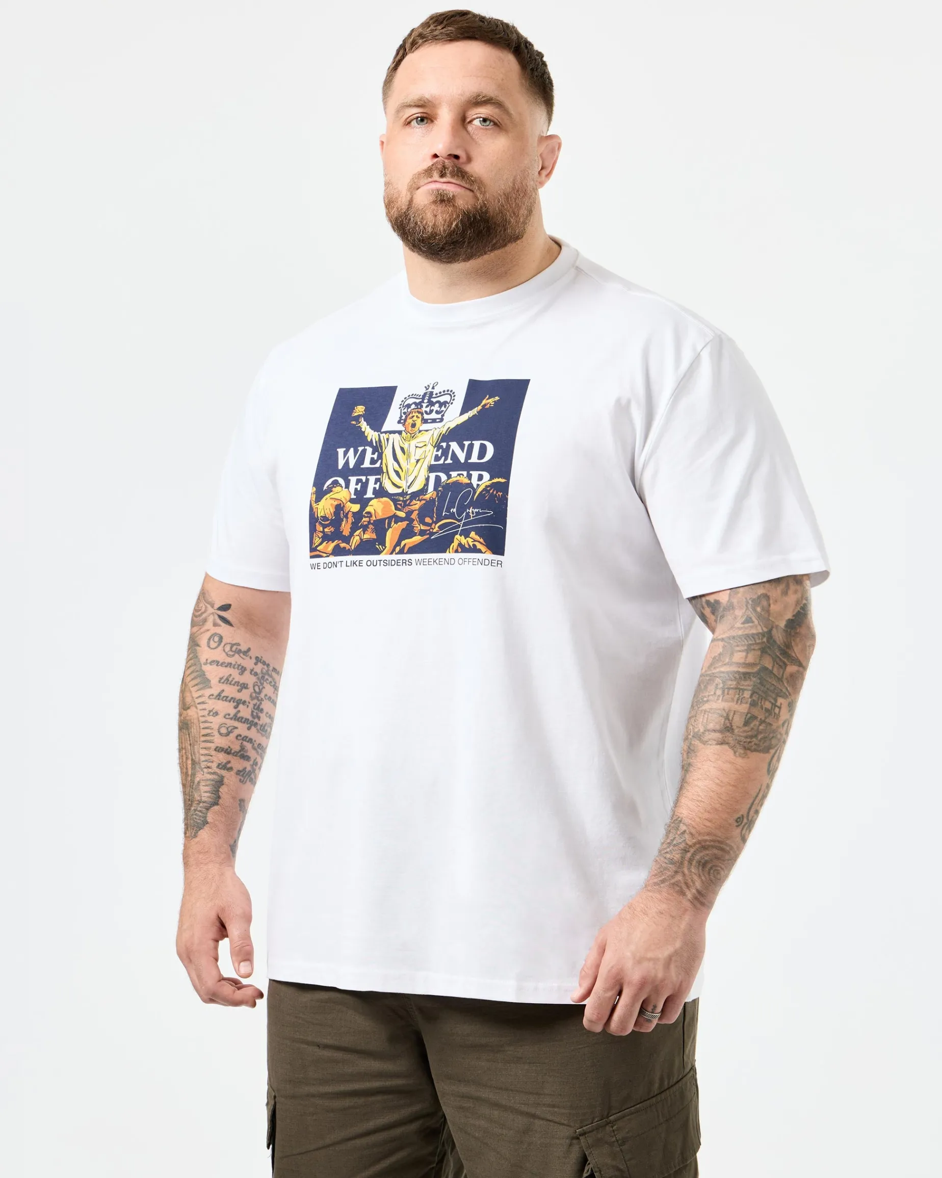 Plus Size - Leo Gregory Graphic T-Shirt White