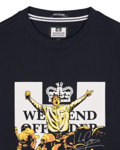 Plus Size - Leo Gregory Graphic T-Shirt Navy