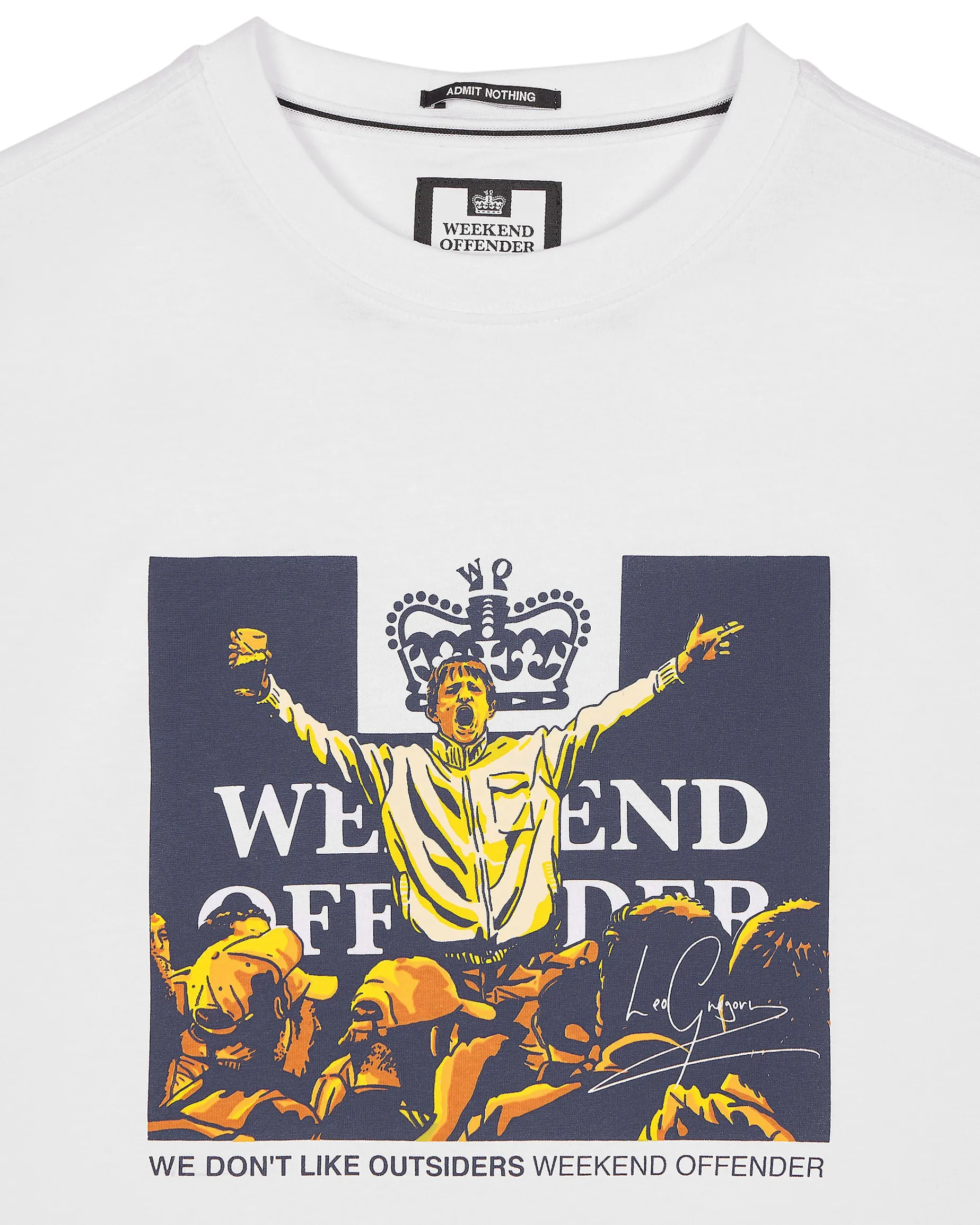 Plus Size - Leo Gregory Graphic T-Shirt White