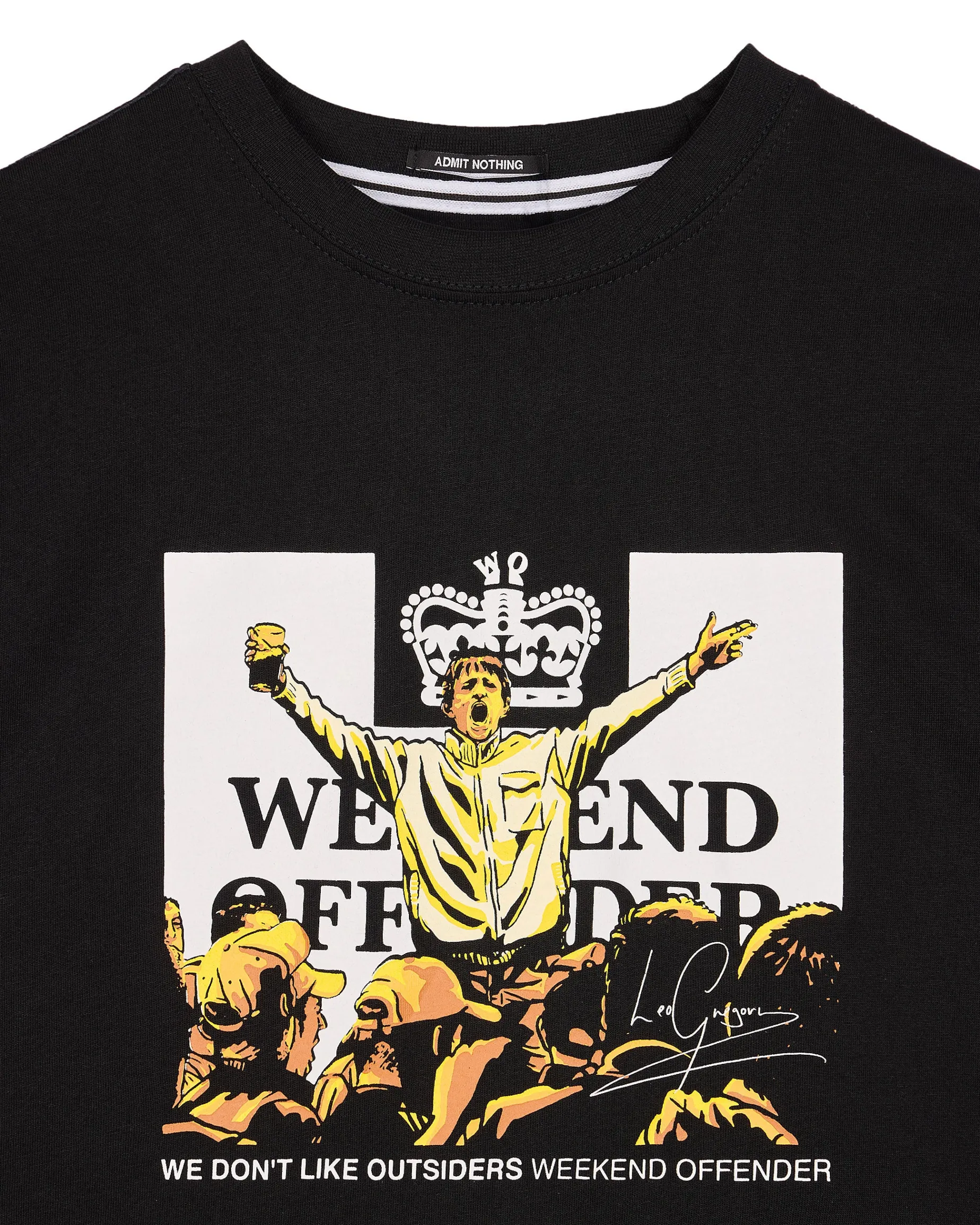 Plus Size - Leo Gregory Graphic T-Shirt Black